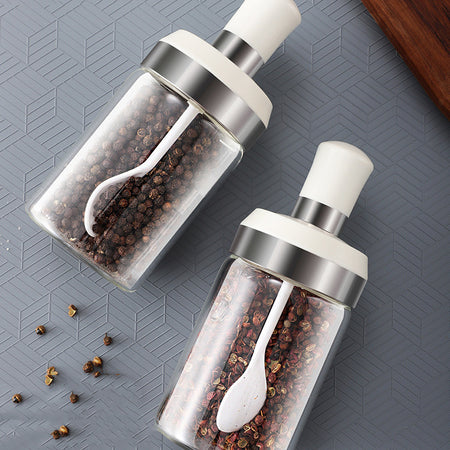 Household Moisture-proof Seasoning Bottle Glass Salt Pot