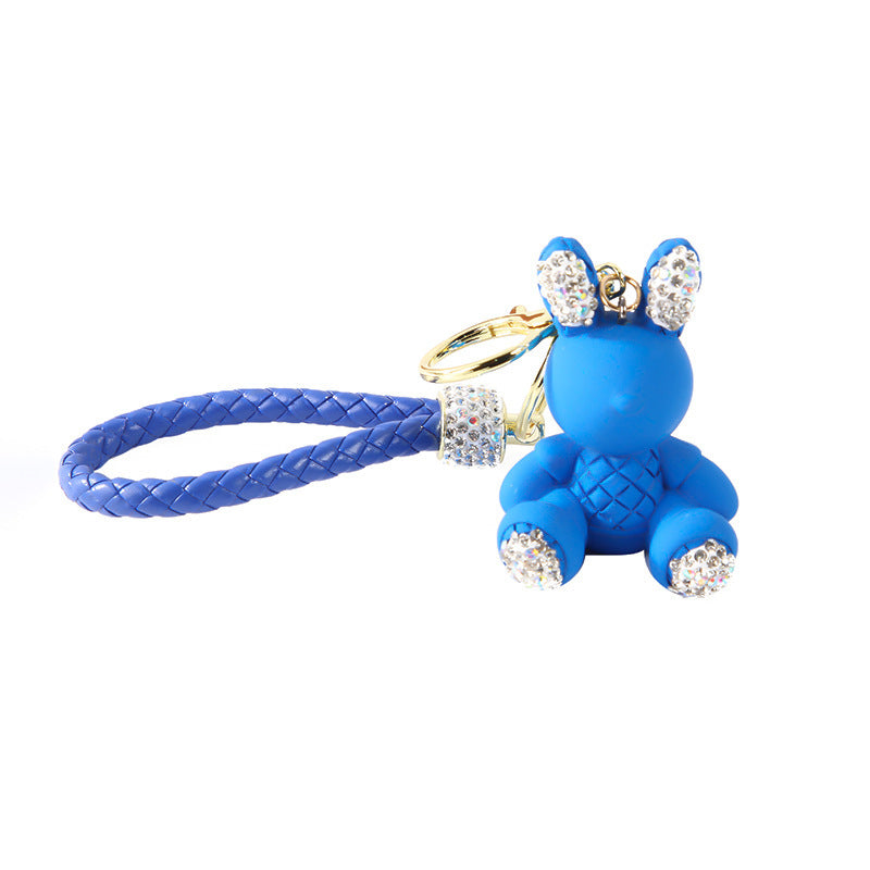 Cute Puppy Blue Key Exquisite Pendant With Keychain