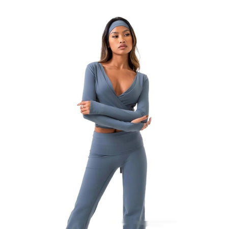 Spring Sports Workout Long Sleeve Yoga Clothes