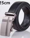 Leather automatic buckle belt