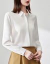 Graceful Satin Top OL Business Clothing Shirt For Women