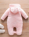 Solid Color Cartoon Baby One-piece Thick Cotton Velvet Suit