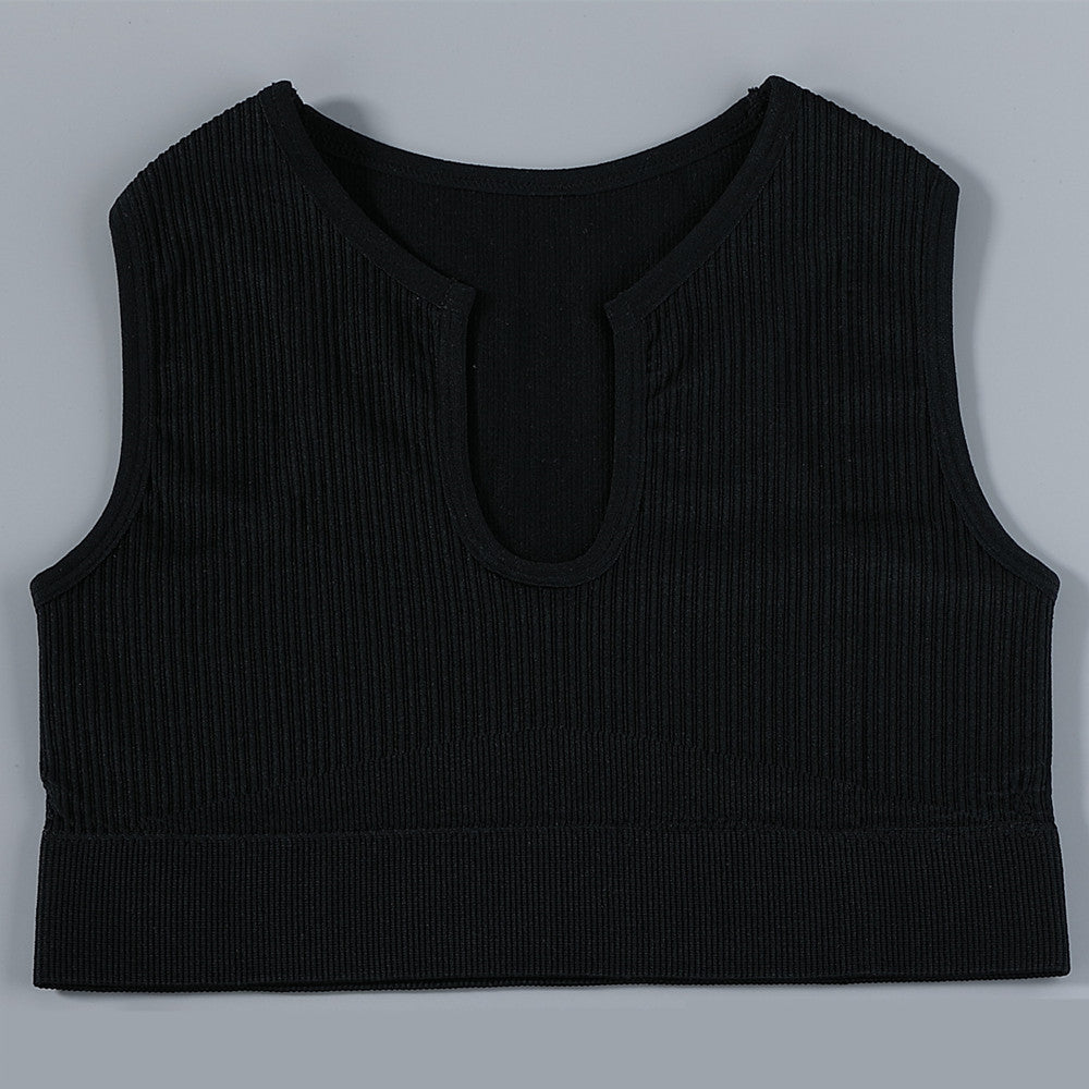 Sports Underwear Women's Fitness Running Shockproof Yoga Vest Deep U
