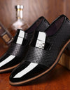 Black leather shoes