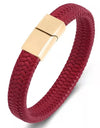Leather Cord Bracelet Authentic Leather Weave