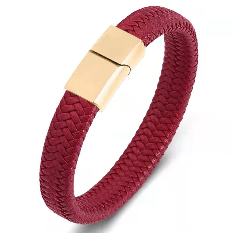 Leather Cord Bracelet Authentic Leather Weave
