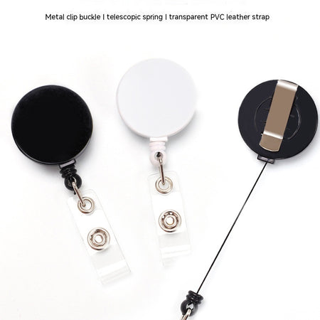 Glossy Full Flat Retractable Badge Buckle Lanyard Buckle Metal Back Splint Pull Peels
