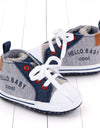 Canvas shoes color matching letters walking shoes