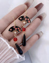 Chinese Style Retro Plum Blossom Scallop Earrings Women's New Chinese Style