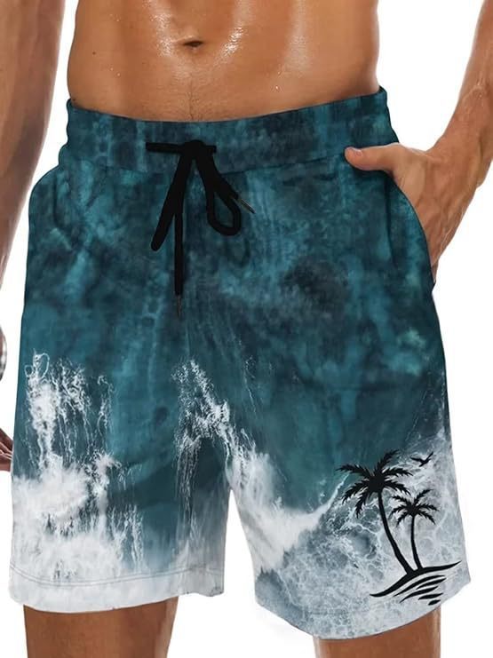 Hawaiian Series 3D Printed Summer Loose Beach Pants