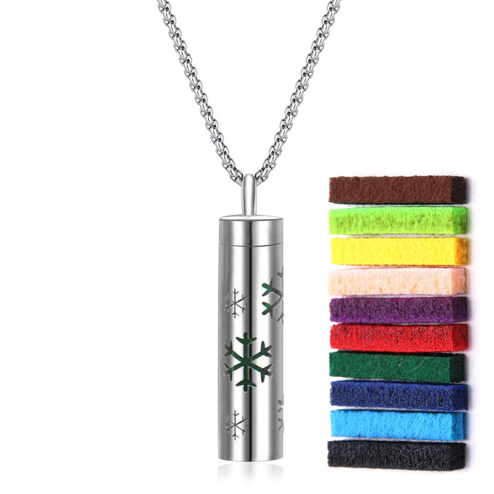 316L Stainless Steel Aromatic Perfume Oil Essential Oil Diffuser Pendant Necklace