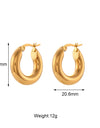 Cylindrical Hollow Ear Ring Women