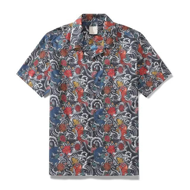 New Men's Shirt Hawaiian Tropical Style Animal Alohacamisha Style Street Digital Printing