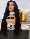 Women's Black Partial Big Wave Long Curly Hair Wig