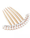 New Pearl Crystal Hair Comb Female