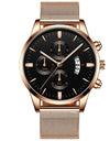 Mens Business Luxury Watches For Men Mesh Band Quartz Watch