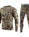 ESDY Men's Exercise Camouflage Dralon Thermal Underwear Suit