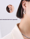 Detachable Titanium Steel Ear Studs Earrings Plated With 18 Real Gold