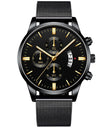 Mens Business Luxury Watches For Men Mesh Band Quartz Watch