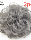 Europe, Japan, and South Korea popular hair bun fluffy natural drawstring curly hair ball head hair ring hair set female hair accessories chemical fiber hair