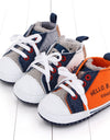 Canvas shoes color matching letters walking shoes