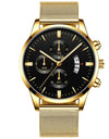 Mens Business Luxury Watches For Men Mesh Band Quartz Watch