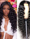 Human Hair Loose Deep Lace Frontal Wigs 13x4 Headgear