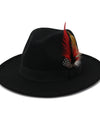 Autumn And Winter New Black Woolen Top Hat