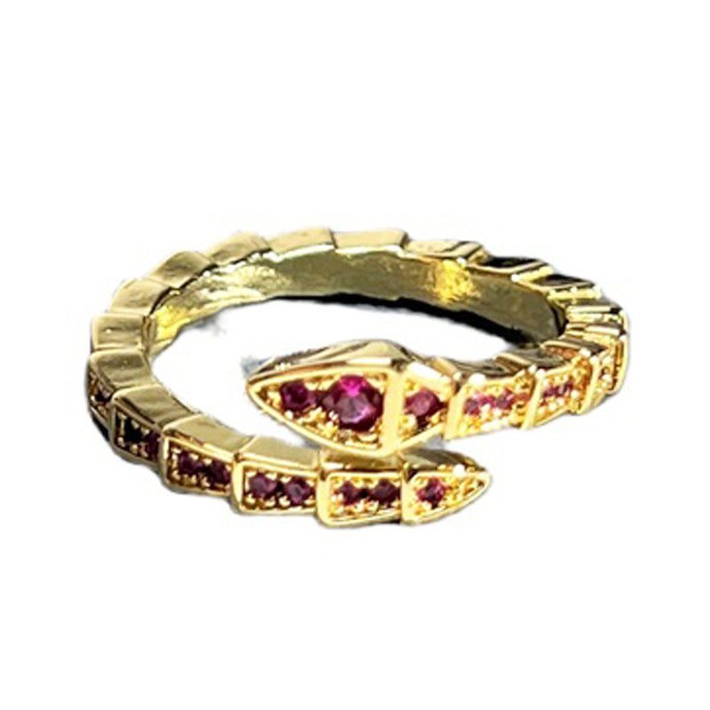 French Rose Zircon Light Luxury High-grade Ring