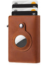 AirTag Wallet Anti Theft Bullet Card Bag Multi-functional Rfid Card Holder Men's Leather Slim Wallets For Airtag Air Tag