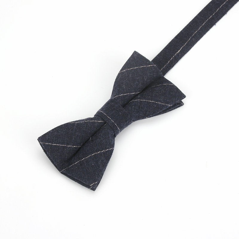 Men's cotton bow tie Korean fashion casual stripes