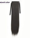 Lace-up Fashion Soft Wig Ponytail Realistic Matte Silk Long Straight Hair