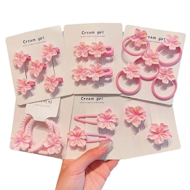 Cherry Blossom Cute Side Cropped Hair Clip Hair Rope