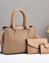 Woven Texture Three-piece Set Large Capacity One Shoulder Combination Bags