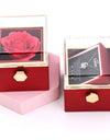 Rotating Soap Rose Jewelry Packing Box Necklace Gift Set