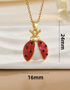 Women's Creative Cartoon Beetle Necklace Ladybug Pendant Jewelry Niche Temperament Versatile Clavicle Chain