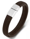 Leather Cord Bracelet Authentic Leather Weave