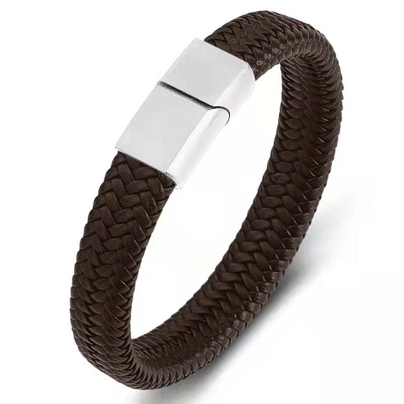 Leather Cord Bracelet Authentic Leather Weave