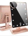 Touch Screen Makeup Mirror With 20 LED Light Bluetooth Music Speaker 10X Magnifying Mirrors Lights