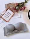 Strapless Underwear Women Non-slip Padded Gather Bra