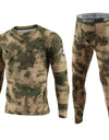 ESDY Men's Exercise Camouflage Dralon Thermal Underwear Suit