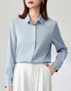 Graceful Satin Top OL Business Clothing Shirt For Women