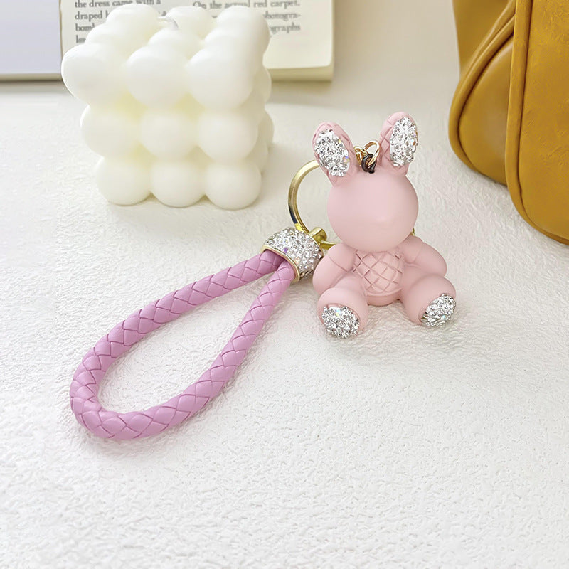 Cute Puppy Blue Key Exquisite Pendant With Keychain