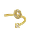 Cute 26 English Letters Open Adjustable Personality Ring