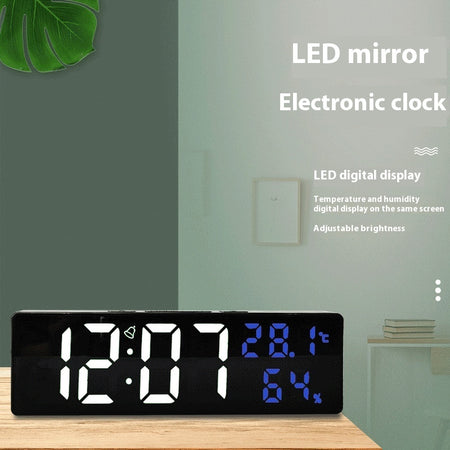 LED Multi-function Mirror Large Screen Electronic Alarm Clock