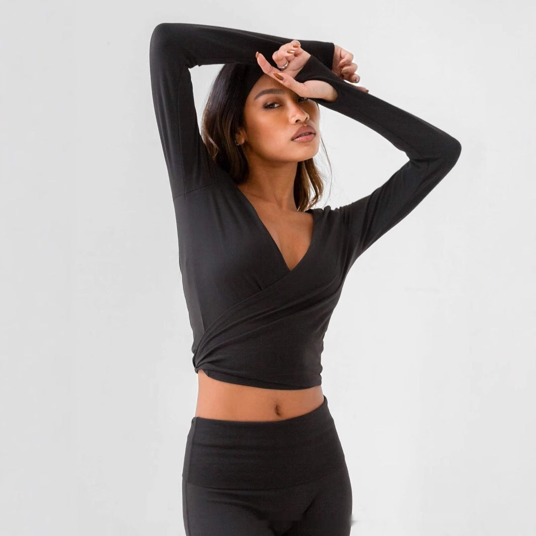 Spring Sports Workout Long Sleeve Yoga Clothes