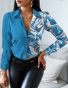 Printed Long Sleeve Shirt Top Women's Wear
