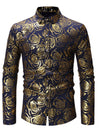 Fashion Fashion Floral Printed Men's Casual Long Sleeve Shirt