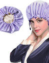 Shower Cap Soft Silk Dual-use Bath Cap Chemotherapy Cap