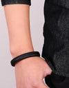 Leather Cord Bracelet Authentic Leather Weave